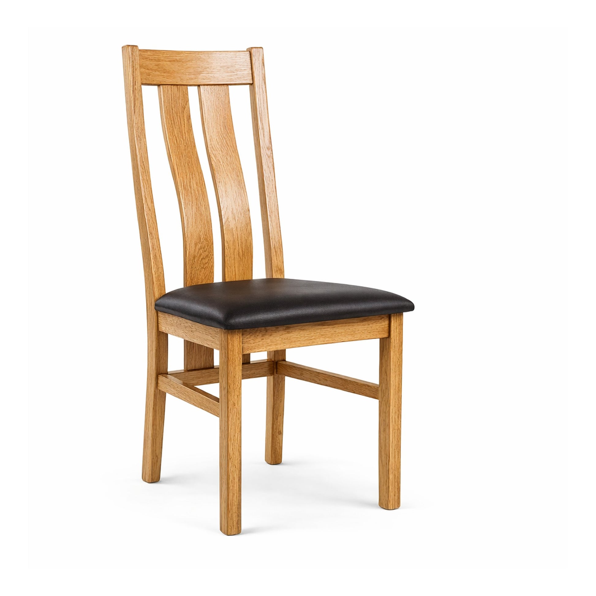 Esszimmerstuhl Twin Slat – Skandinavischer Stuhl mit Lattenlehne und Holzbeinen